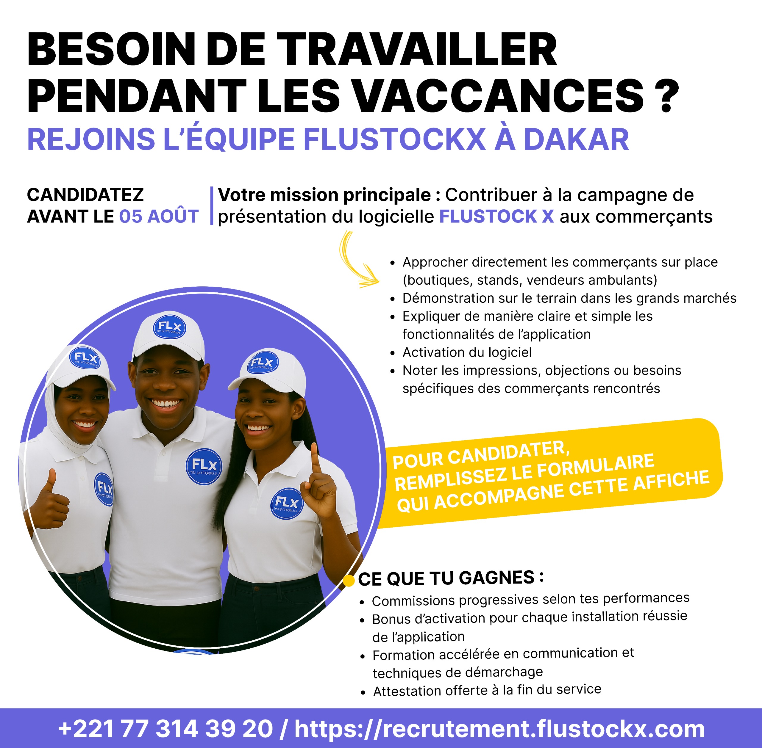 Équipe FlustockX en action